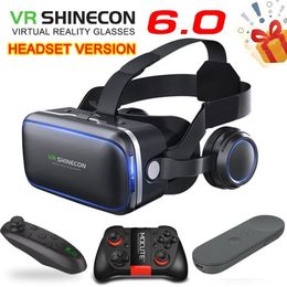 Original VR Shinecon 6 0 Édition standard et version casque Réalité virtuelle VR Lunettes Casque Casques Contrôleur en option LJ200226C