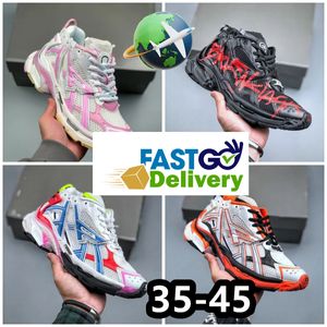 Mujeres originales zapatos casuales de hombres paris runner 7.0 sense entrenadores retro retro blanco color rosa azul burdeury borgoña 7 zapatillas de deconstrucción corriendo al aire libre