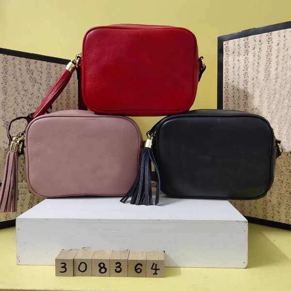 Original Womens Soho Purse Sacs à main de haute qualité Mini caméra Sacs Disco Sac à bandoulière Sac à bandoulière Sac à main à franges Designer de luxe Portefeuille avec 5 couleurs 30800