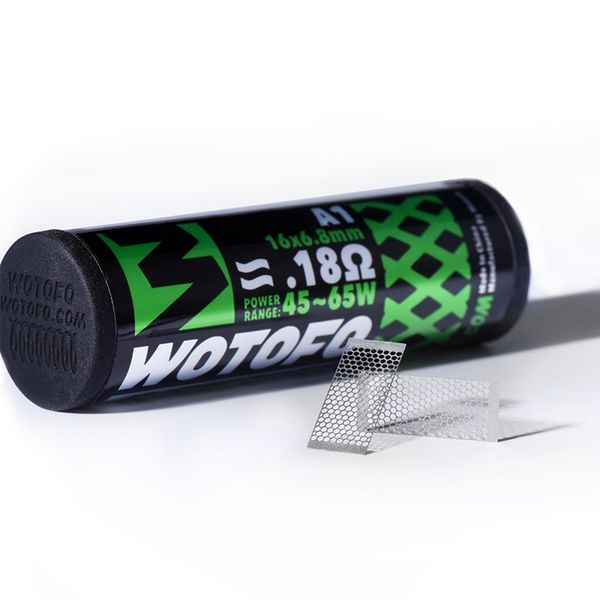 Original Wotofo A1 MESH STYLE BOIL VAPE 0.18ohm 45w-65w 16 * 6.8mm Calentamiento reconstruible apto para Wotofo Profile Rda Rta Vapefly MTL RTA Mesh Coil