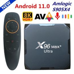 Original X96 Max Plus Ultra Android 11 TV Box Amlogic S905X4 4 Go 64 Go 32 Go AV1 WiFi BT 8K X96max Smart Media Player Set Top Box