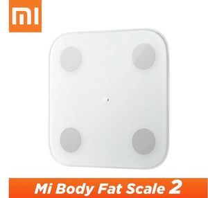 Báscula de grasa corporal inteligente Xiaomi Mi Original 2 con aplicación Mifit, Monitor de composición corporal, pantalla LED oculta, báscula de grasa