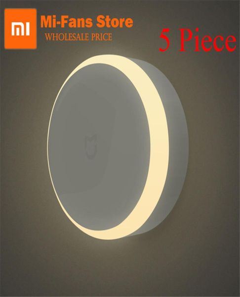 Original Xiaomi Mijia LED pasillo luz nocturna Control remoto por infrarrojos Sensor de movimiento del cuerpo Smar lámpara de noche para el hogar magnético Smart7595550