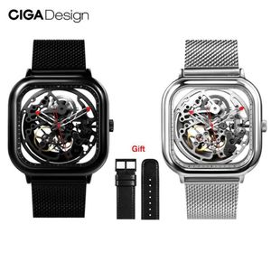 Origineel Xiaomi Youpin Ciga Design Watch Automatisch Hollow Mechanical Watch Male vierkant Mechanische horloges CYX-C7 3002455316X