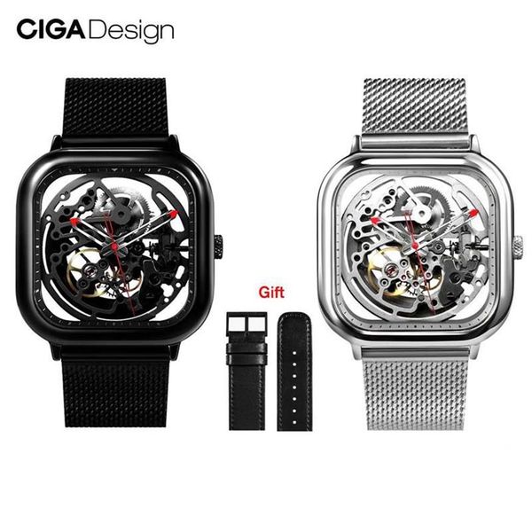 Montre de conception originale Xiaomi Youpin CIGA montre mécanique à creusement automatique montres mécaniques carrées mâles CYX-C7 3002455291t