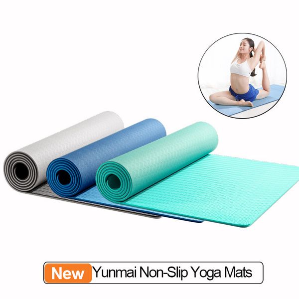 Original Xiaomi Youpin YUNMAI 6mm tapis de Yoga Double face anti-dérapant amortissement Compression tapis TPE haute qualité 3000057C7