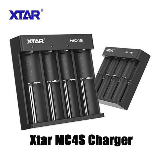 Chargeur de batterie intelligent universel XTAR MC4S d'origine Batteries au lithium 4 emplacements USB Type C Charge rapide pour Li-ion Ni-MH Ni-Cd 18650 21700 26650 VS VC4SL
