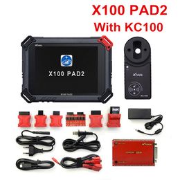 Originele XTOOL X100 Pad2 Pro Auto Key Programmeur Met KC100 Voor VW 4th 5th Pro PAD 2 EPB EPS OBD2 kilometerteller Multidiag-Languages236v