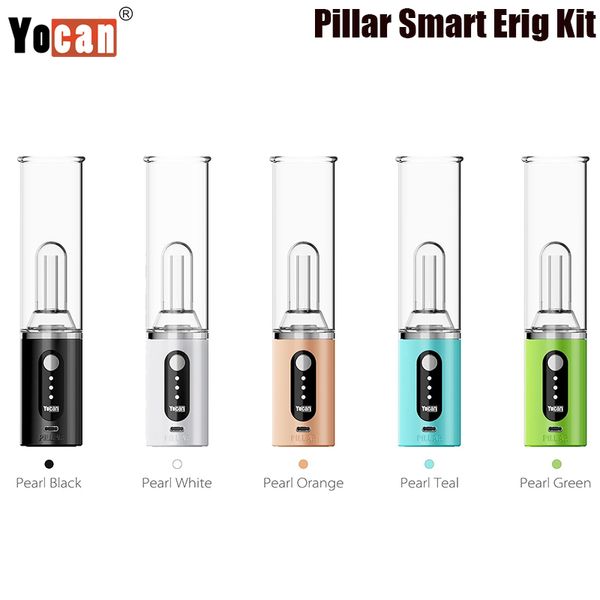 Original Yocan Pillar Smart Erig Kit 1400mAh Bateria Fit TGT Quad Bobina Tipo-C Carregamento E Cigarro DTL MTL Vaporizador