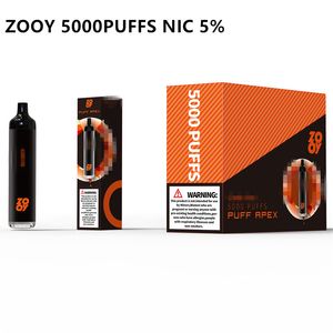 Originele vape-pen Elektronische sigaretten ZOOY 5000 trekjes Oplaadbaar aan de onderkant Sigarettenapparaat Met mesh-spoel 650 mAh Batterij 12 ml versus RandM 20 mg 50 mg