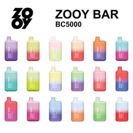 Zooy Bar BC 5000 Puffs 5k Boîte de vape jetable E cigarettes avec une batterie rechargeable de 650mAh