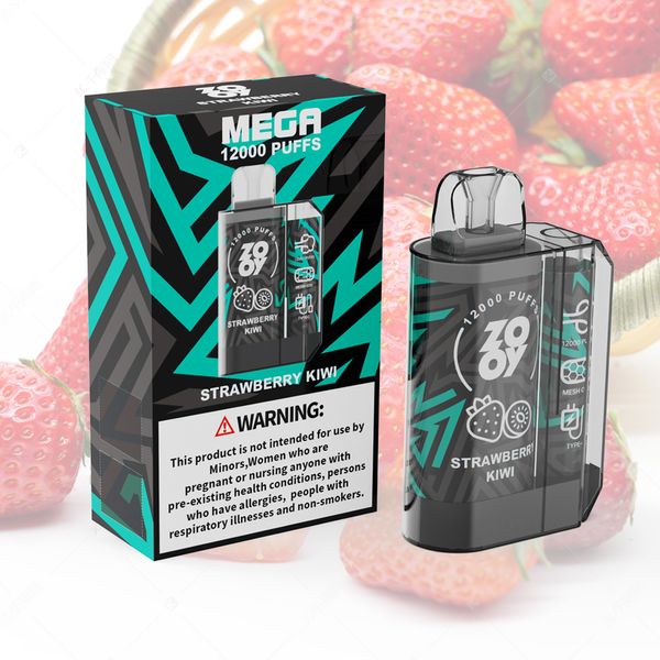 Original ZOOY mega 12000 Puffs Plus E cigarette jetable vape puffbar MESH COIL 23ML 650Mah Batterie Préremplie e sigarette ecig RandM Tornado 10000 puffs vapes