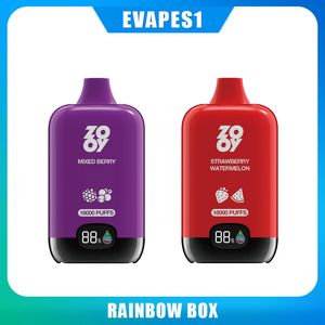 Boîte arc-en-ciel Vape Zooy d'origine 16000 Puffes Vapes préfabillées Dischargables 650mAh 29ml Vapes stylo