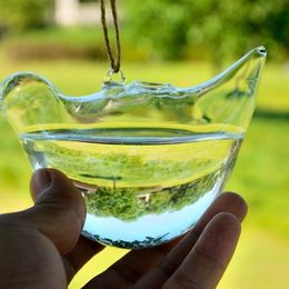 Originaliteit vogelvorm vaas hydrocultuur suspensie transparante bloem potglas hangend water planten bloemenpot home decor creatief dh564