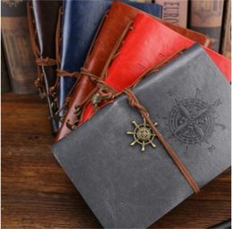 Retro Kraft Papers Nautical Notebook Compass Loose Leaf Bundled Notepads Exquisite Travel Office Multi Color Rectangle Notebooks 5 6lq G2