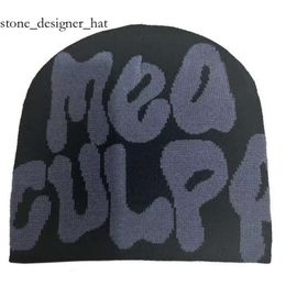 Originalidad Mea Culpas Gorros Sombreros de diseño suave para hombres Moda Hiphop Invierno Cráneo al aire libre Moda cálida A prueba de viento Hermoso gorro negro Y2k Mujer 1045