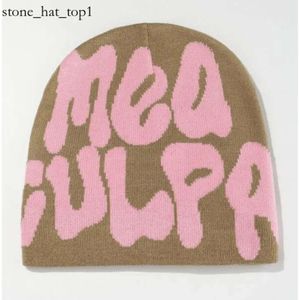 Originalité Mea Culpas Bonnets Doux Designer Chapeaux pour Hommes Mode Hiphop Hiver En Plein Air Crâne Chaud Mode Coupe-Vent Beau Bonnet Noir Y2k Femmes 6819