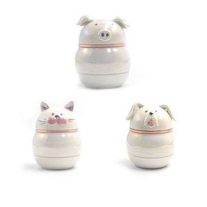 Originality Pet Pig Cat Dog Broyeur en céramique en alliage de zinc éblouissant 4 couches 63MM pour accessoires de fumer d'herbes sèches concasseur en métal avec boîte-cadeau au détail