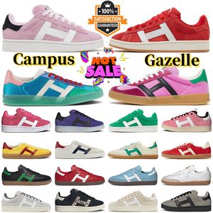 Originales Campus 00s Gazelle Zapatos casuales para hombres Mujeres OG Zapato Pink Veet White Gum Collegiate Green Real Red Hombres Mujeres Diseñador al aire libre