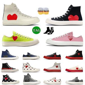 Dames Heren Designer Jaren '70 Canvas Casual Schoenen Hartprint all star classic Chucks Play Polka Dot Zwart Wit Hoog Laag trainers sportliefhebbers platform sneakers 35-44