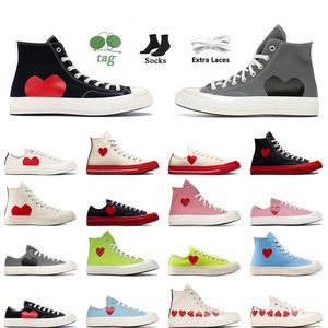 High Top Zapatos para hombres y mujeres Vintage Commes Des Garcons X 1970s Canvas Shoes Designer Womens Mens Sneakers