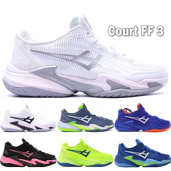 Top Court FF 3 Novaks Hommes Tennis Chaussures de course Testés sur route Baskets de créateurs Blanc Argent pur Acier Bleu Lime Noir Rose vif Danger Vert Baskets d'extérieur Taille 39-46