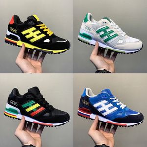 Originals ZX750 Chaussures de course Fashion Patchwork Patchwork de haute qualité Black Red Green Breathable Trainers Athletic Wholesale ZX 750S