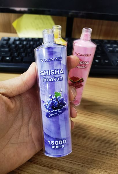 OriginalVapMe Shisha 15000 VapMe 12000 Puff Disposable Vape 12K DESCIBLE BABLEAU DE BATTERIE DE BATTERIE RECHARGable VS Tornado 9000 9K 7000 7K Puff