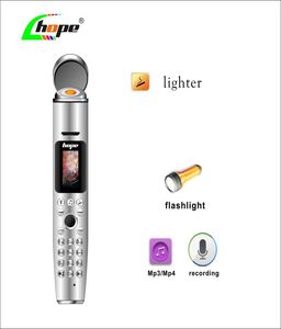 Orignal AK009 Muziekpen mobiele telefoon Bluetooth Dialer Reporter Reporter Noting Mobile Phone 2000MAH Mini handheld Lighher Celulares voor man 9497725