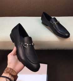 Caja original! Tops de lujo para hombre Oxfords vestido de negocios Caballero Casual Gran Bretaña 100% cuero genuino zapatos de boda Size38-45