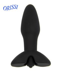 Orissi Grand Black Silicone Butt Plug Multi Speed Anal Vibrateurs Anal Pild vibrant Massage de la prostate Produits sexuels Anal Sex Toys Y8106210