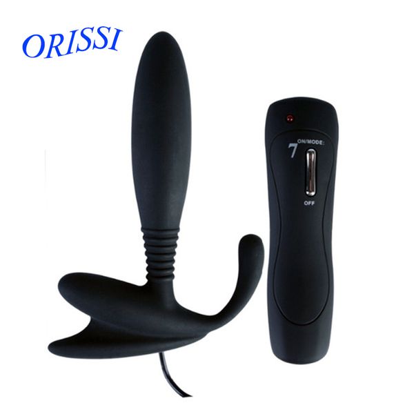 ORISSI Silicone 7 vitesses Massage de la prostate vibrant godemichet anal vibrateur anal, appareil de massage de la prostate jouet sexuel adulte D18110505