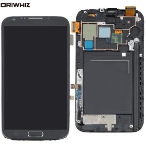 ORIWHIZ 100% véritable Samsung Galaxy Note 2 N7100 noir LCD écran tactile numériseur cadre avec outils de réparation gratuits