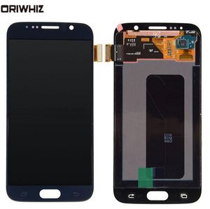 ORIWHIZ para Samsung Galaxy S6 G920 G920F G920i G920A piezas de teléfono móvil paneles táctiles digitalizador con montaje de pantalla LCD al por mayor
