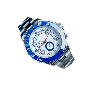 Orologi relojes de lujo reloj de pulsera mecánico de acero inoxidable dorado de dos tonos con bisel azul y esfera luminosa de zafiro para hombre con función completa sb055 C4