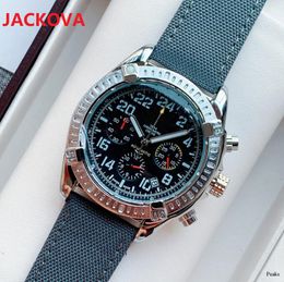 Orologio di Lusso Men horloge 43mm Hoge Kwaliteit Multifunctionele Stof Strap Horloges Auto Date Jurk Designer Mannelijke Geschenken Horloge