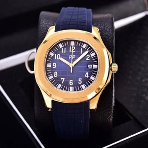 Orologio di Lusso nautilus granaatheren Watch Business Watches PP Automatische mechanische klassieke rubberen band Waterdichte luxe beweging 42,2 mm blauw horloge met doos