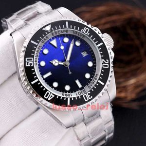Orologio heren herenhorloge met diepe keramische bezel bewoner blauw 44 mm automatisch mechanisch uurwerk Stanless staal Master horloges Montre de285n