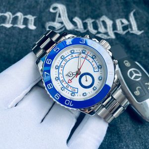 Orologio Montres pour hommes 44 mm Deux tons en acier inoxydable Montre mécanique automatique pour homme Grand cadran Chronographe étanche Montre de luxe Bague en céramique relojes