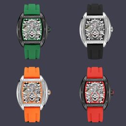 Orologio uomo designer horloge verzilverd skelet wijzerplaat waterdichte horloges mannen mechanisch automatisch uurwerk polshorloge hoge kwaliteit vrouw lichtgevende sb060 C4