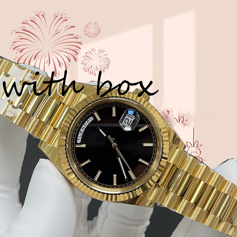 Orologio Watch Designer Men's Automatic Mechanical Watch 40mm 904l Watchmmhh All rostfritt stål Multi Color Dial Luminous Gold Watch Montre de Luxe
