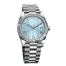 Orologio Montres-bracelets Montres mécaniques automatiques pour hommes Mouvement 8205 Montre en acier 904L 36 41 mm Cadran bleu clair Saphir numérique romain Montre de sport étanche pour femmes