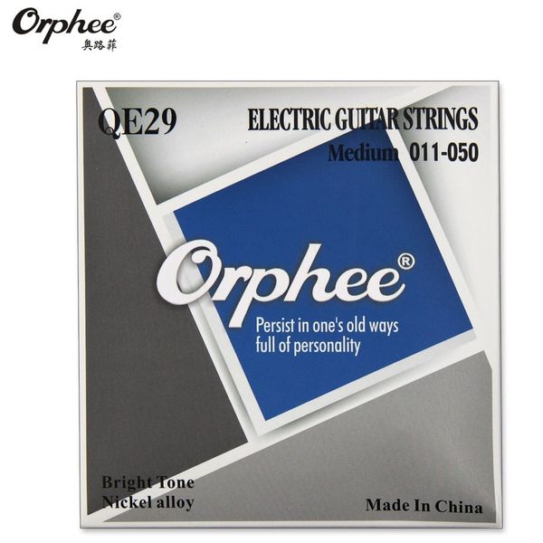 Orphee QE29 011-050 E-Gitarrensaiten, sechseckige Nickellegierung, extra superleicht, heller Ton, Gitarrenteile, Zubehör