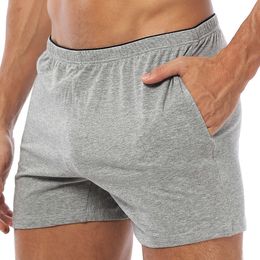 ORS Arro Pantalon Men's Pure Cotton Loose Souswear Sous-Wear Color Sports Couleur confortable Four Corner Home Shorts Or130