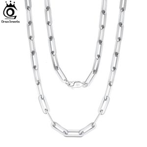 ORSA JEWELS véritable 925 en argent Sterling trombone chaîne de cou 6/9.3/12mm chaîne à maillons de base collier pour hommes femmes bijoux SC39 240104