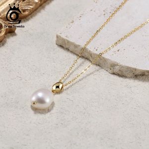 Orsa Jewels de bijoux en argent sterling Collier de perles baroques pour les femmes Collier Pendentif de perle de la mode Bijoux GPN48 240412