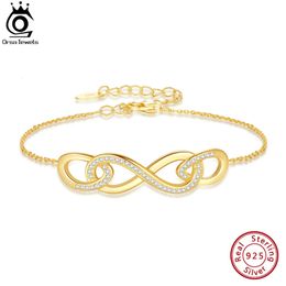 Orsa Jewels Infinity Bracelet pour femmes 14K Gol
