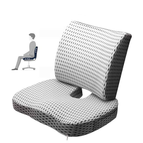 Coussin orthopédique Chaise Oreiller 3D Mesh Rebond lent Mousse à mémoire de forme Chaise de bureau Soutien du dos Coccyx Soulagement de la douleur Assis Pad 210611