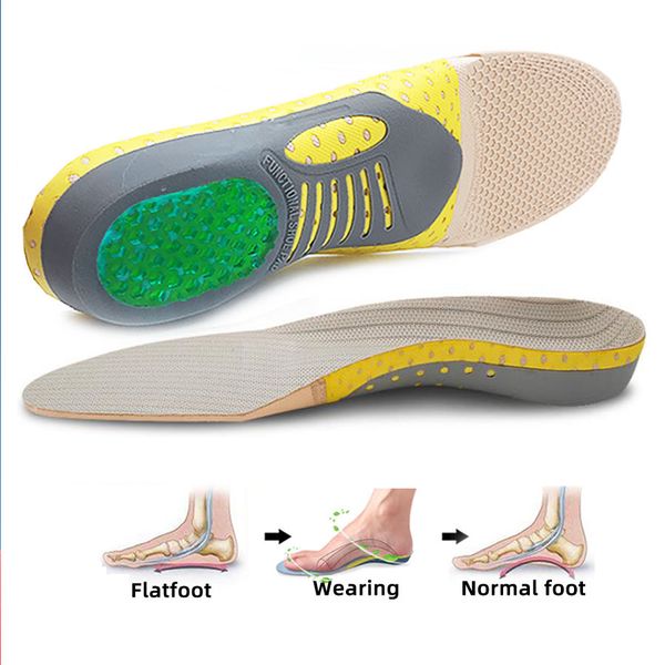 Plantillas ortopédicas Orthotics Pie de salud plana Gel Sole Pad para zapatos Insertar Arch Support Pad para plantar Fasciitis Pies Cuidado Plantillas