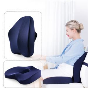 Orthopedic Seat Cushion Memory Foam Pillow Coccyx Pad Stoel Ondersteuning Taille Terug voor Auto Massage Pad 211203